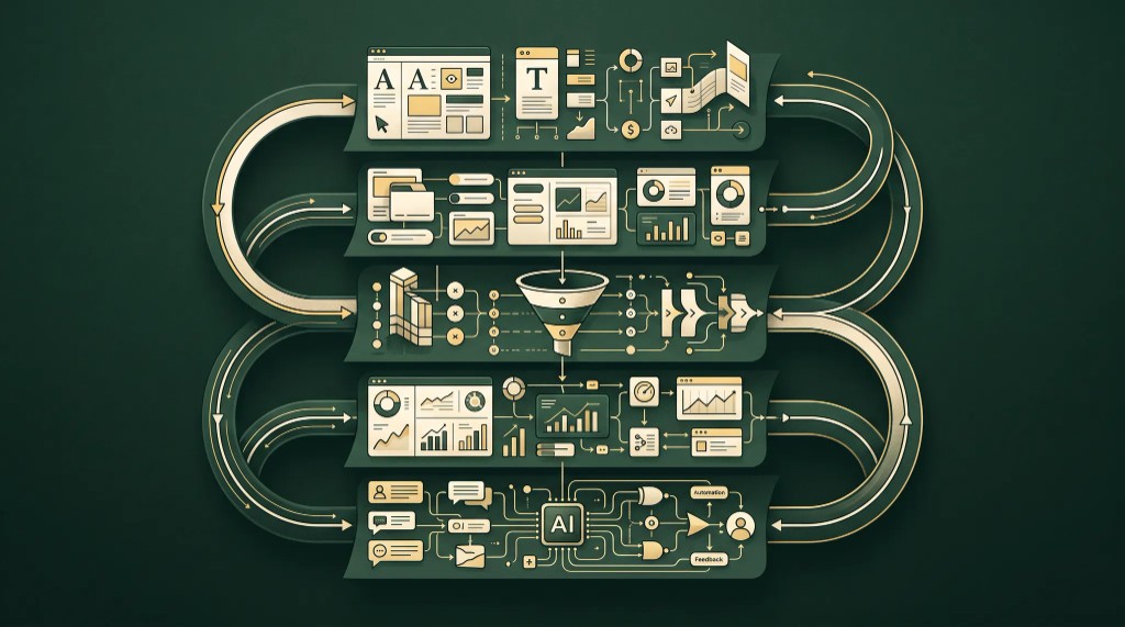 Map of connected brand, product, growth, operations, customer care and AI systems
